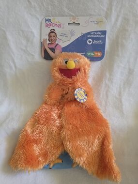 Rachel Orange Plush Herbie Huggable Lovey with Yellow Nose